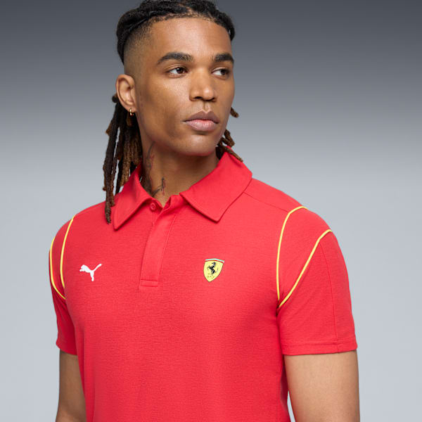 Scuderia Ferrari Race MT7 Men's Polo, Rosso Corsa, extralarge