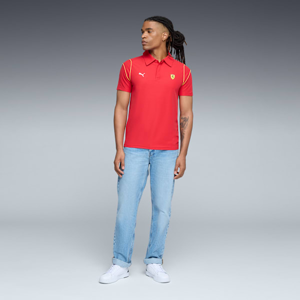 Scuderia Ferrari Race MT7 Men's Polo, Rosso Corsa, extralarge