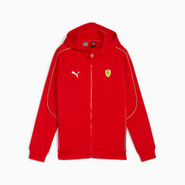 Scuderia Ferrari Race Youth Motorsport Hooded Sweat Jacket, Rosso Corsa, extralarge-GBR