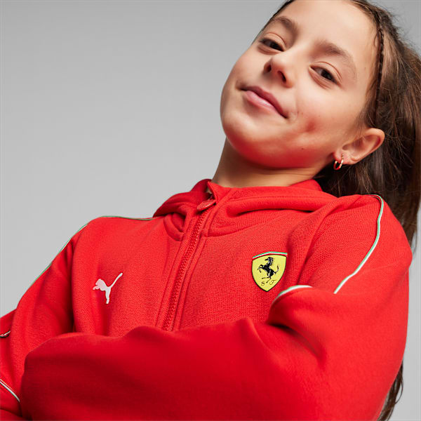 Scuderia Ferrari Race Youth Motorsport Hooded Sweat Jacket, Rosso Corsa, extralarge-GBR
