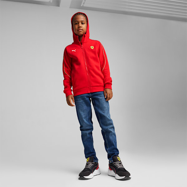 Scuderia Ferrari Race Youth Motorsport Hooded Sweat Jacket, Rosso Corsa, extralarge-GBR