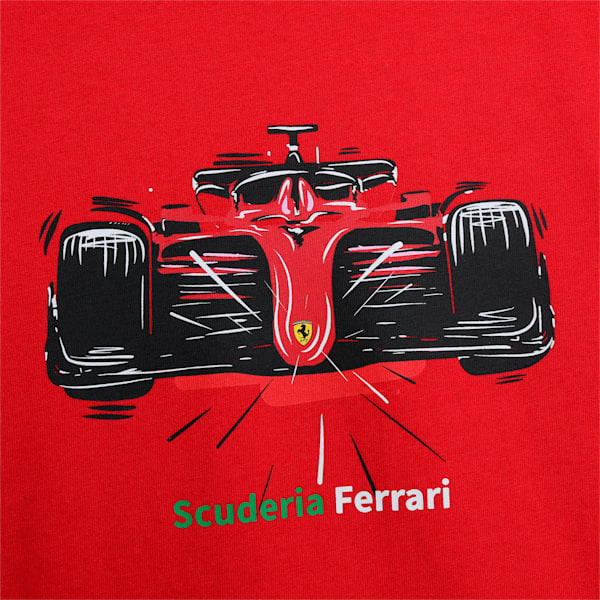 Scuderia Ferrari Race Youth Motorsport Graphic Tee, Rosso Corsa, extralarge-IND