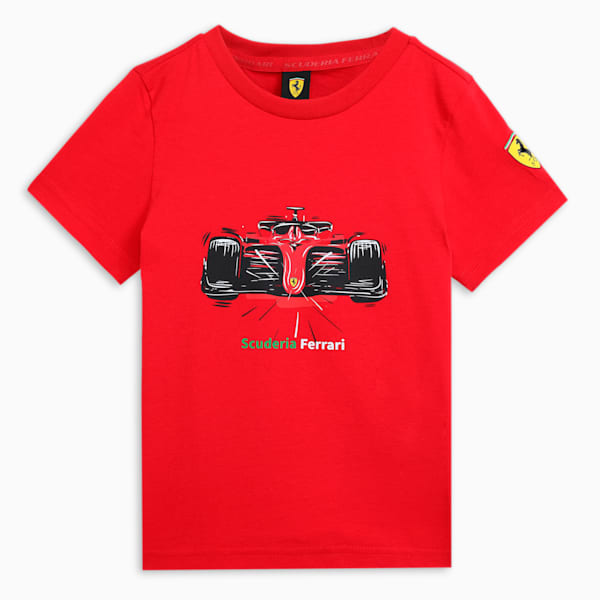 Scuderia Ferrari Race Youth Motorsport Graphic Tee, Rosso Corsa, extralarge-IND