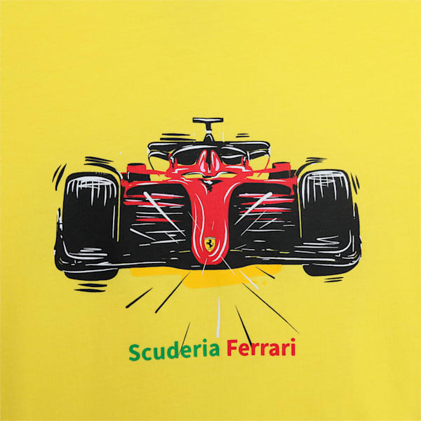 Scuderia Ferrari Race Youth Motorsport Graphic Tee, Speed Yellow, extralarge-IND