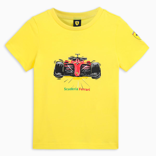 Scuderia Ferrari Race Youth Motorsport Graphic Tee, Speed Yellow, extralarge-IND