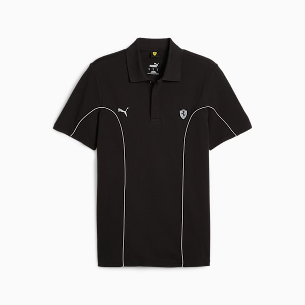 Playera tipo polo para hombre Scuderia Ferrari Style Motorsport, PUMA Black, extralarge