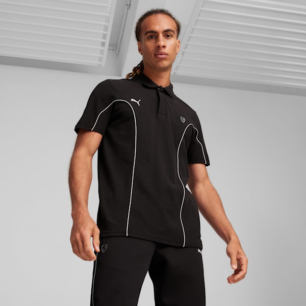 Scuderia Ferrari Style Men's Motorsport Polo, PUMA Black, extralarge