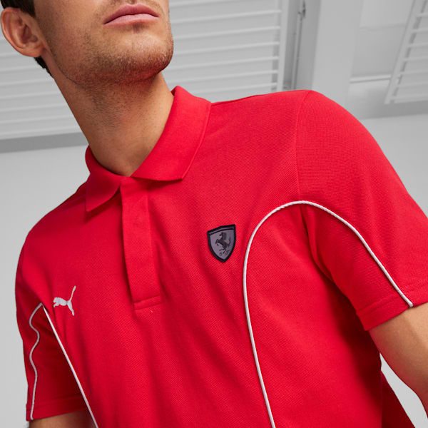 Playera tipo polo para hombre Scuderia Ferrari Style Motorsport, Rosso Corsa, extralarge