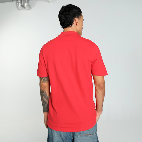 Scuderia Ferrari Men's Motorsport Polo, Rosso Corsa, extralarge-IND