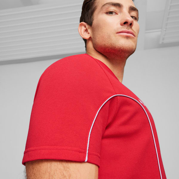 Playera tipo polo para hombre Scuderia Ferrari Style Motorsport, Rosso Corsa, extralarge