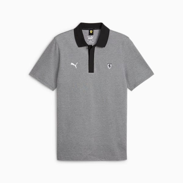 Scuderia Ferrari Style 2-Tone Men's Motorsport Polo, PUMA Black, extralarge-IND