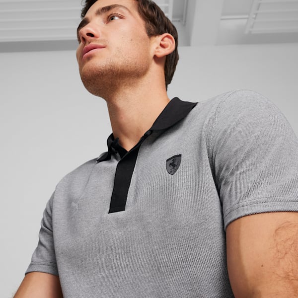 Scuderia Ferrari Style 2-Tone Men's Motorsport Polo, PUMA Black, extralarge-IND