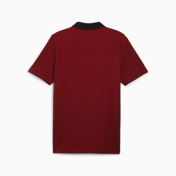 Scuderia Ferrari Style 2-Tone Men's Motorsport Polo, Rosso Corsa, extralarge-IND