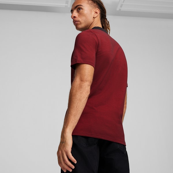 Scuderia Ferrari Style 2-Tone Men's Motorsport Polo, Rosso Corsa, extralarge-IND