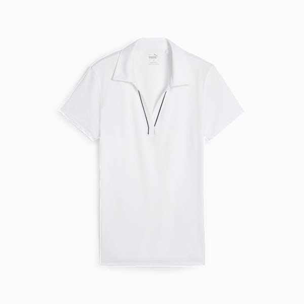 Cloudspun Piped Short Sleeved Women's Golf Polo, White Glow, extralarge