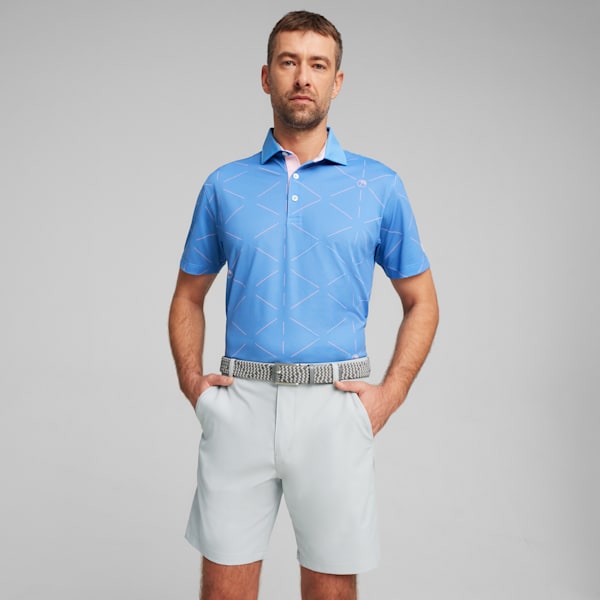 PUMA x ARNOLD PALMER Geo Men's Golf Polo, Blue Skies, extralarge