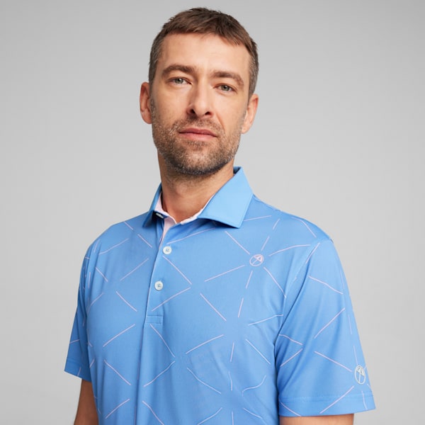 PUMA x ARNOLD PALMER Geo Men's Golf Polo, Blue Skies, extralarge