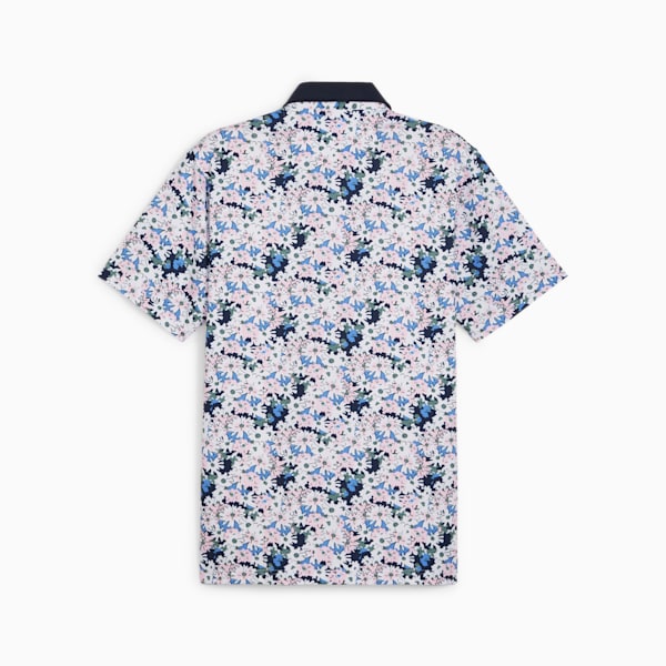 Polo de golf PUMA x ARNOLD PALMER Floral para hombre, White Glow-Deep Navy, extralarge