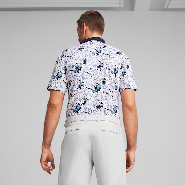 PUMA x ARNOLD PALMER Floral Men's Golf Polo, White Glow-Deep Navy, extralarge