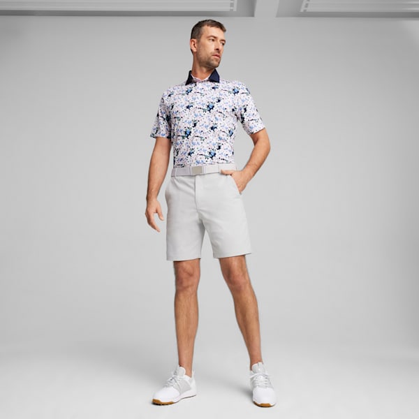 Polo de golf PUMA x ARNOLD PALMER Floral para hombre, White Glow-Deep Navy, extralarge