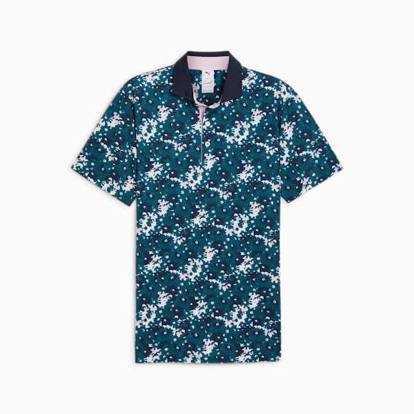 メンズ ゴルフ PUMA x ARNOLD PALMER フローラル 半袖 ポロシャツ, Cold Green, extralarge-JPN