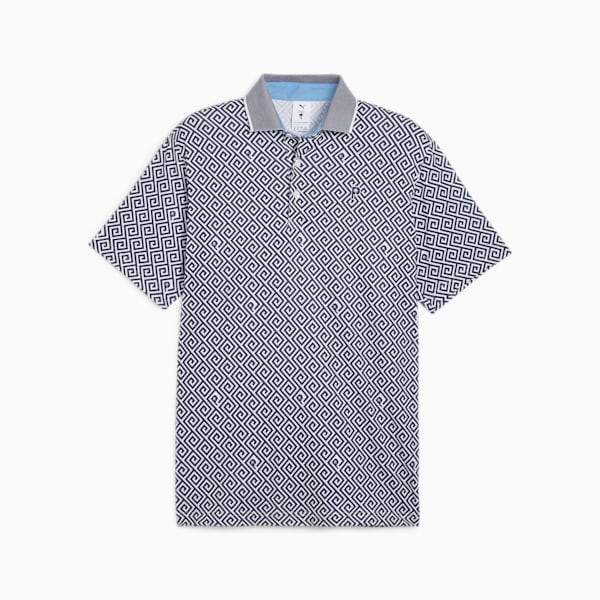 メンズ ゴルフ PUMA x PTC リゾート 半袖 ポロシャツ, Deep Navy-White Glow, extralarge-JPN