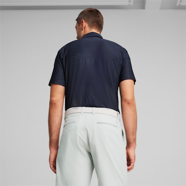 メンズ ゴルフ PUMA x PTC ジャカード 半袖 ポロシャツ, Deep Navy, extralarge-AUS