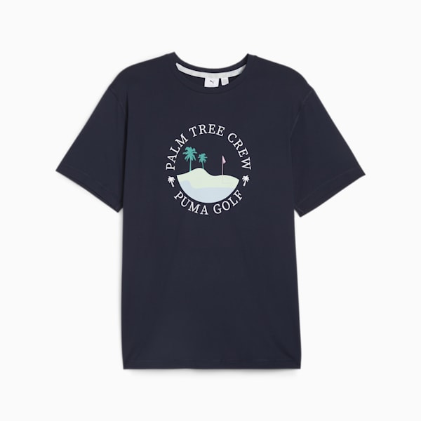 メンズ ゴルフ PUMA x PTC グラフィック 半袖 Tシャツ, Deep Navy, extralarge-IDN