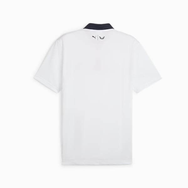 Polo de golf PUMA x VOLITION Eagle para hombre, White Glow-Deep Navy, extralarge