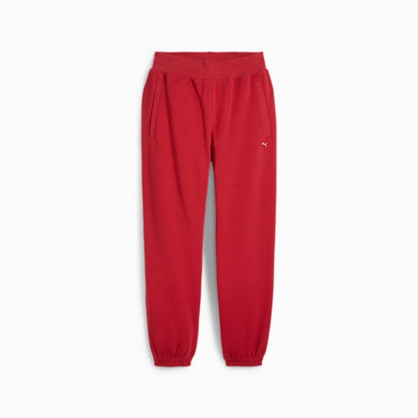 MMQ Men's Relaxed Fit Knitted Sweatpants, Club Red, extralarge-IND