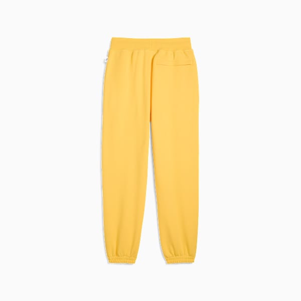 MMQ Men's Relaxed Fit Knitted Sweatpants, Sunny Yellow, extralarge-IND