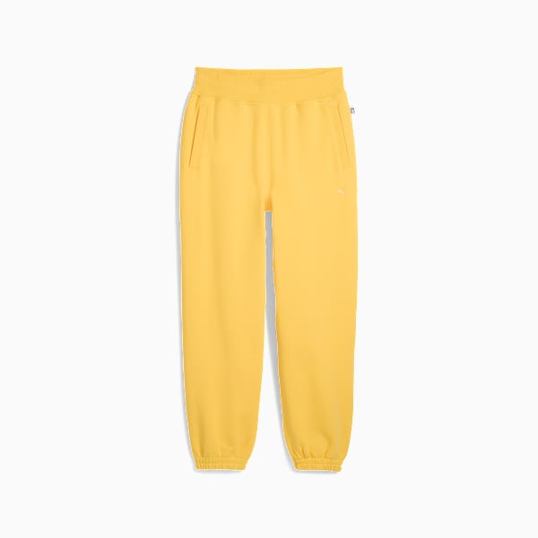 MMQ Men's Relaxed Fit Knitted Sweatpants, Sunny Yellow, extralarge-IND