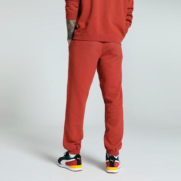 MMQ Men's Relaxed Fit Knitted Sweatpants, Mars Red, extralarge-IND