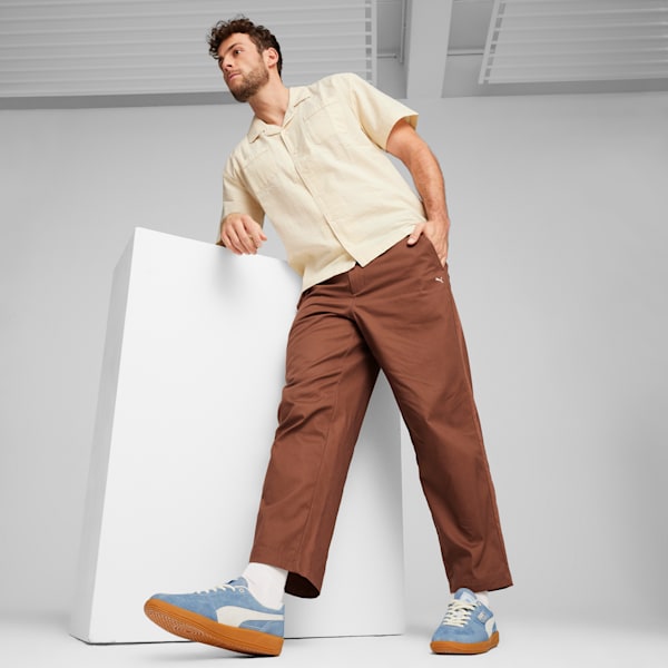 Camisa MMQ Seersucker para hombre, Alpine Snow, extralarge