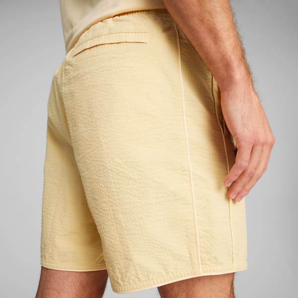 MMQ Men's Seersucker Shorts, Chamomile, extralarge-IND