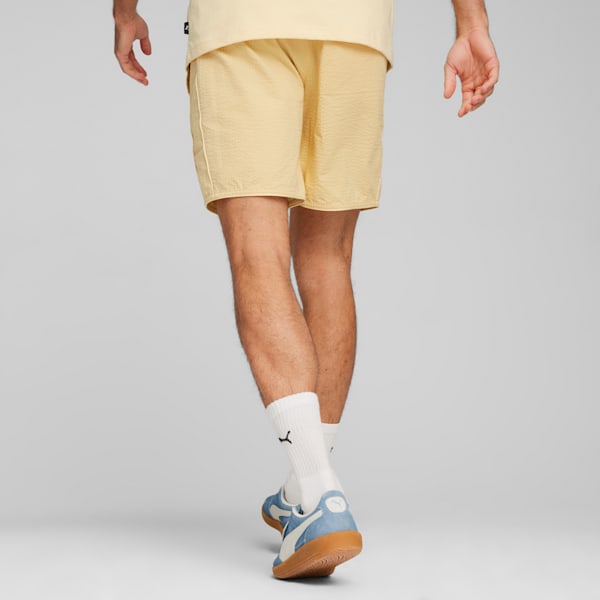Pantalones cortos MMQ Seersucker para hombre, Chamomile, extralarge