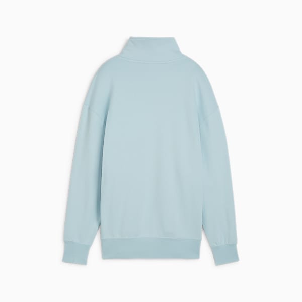 YONA Women's Half-Zip Sweatshirt, Turquoise Surf, extralarge-IDN