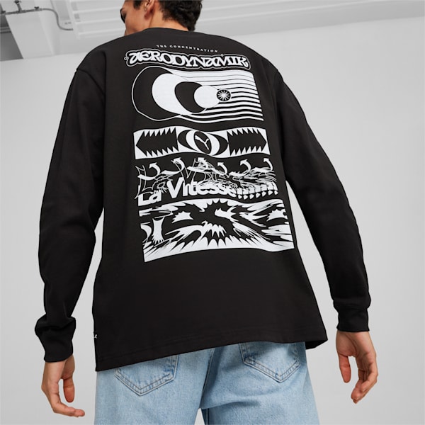 Camiseta de manga larga aerodinámica para hombre GRAPHICS, PUMA Black, extralarge