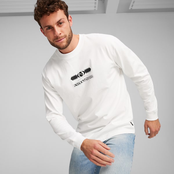 Camiseta de manga larga aerodinámica para hombre GRAPHICS, PUMA White, extralarge