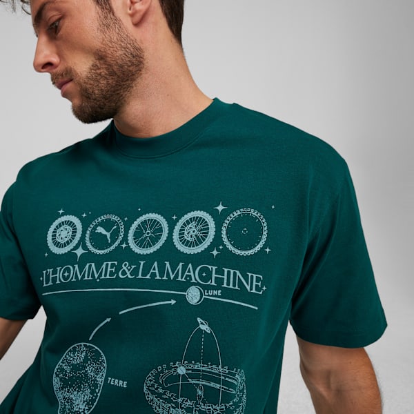 House of Graphics Men's Relaxed Fit T-shirt, Malachite, extralarge-IND