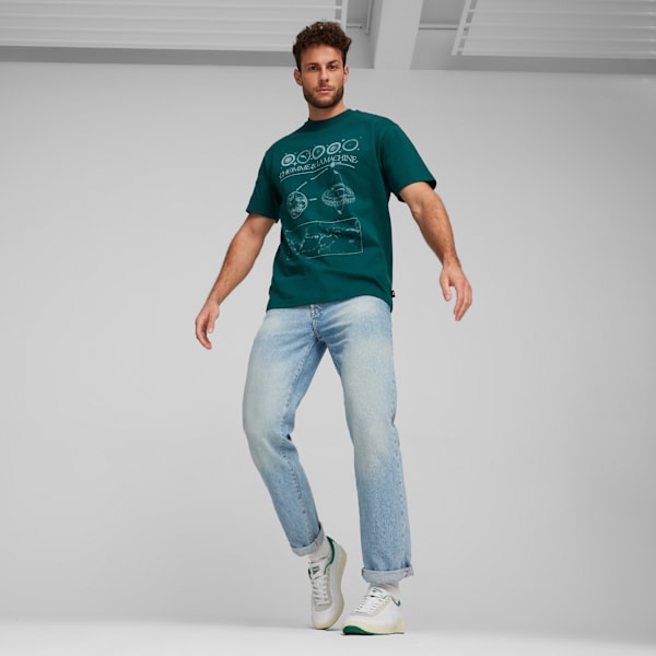 House of Graphics Men's Relaxed Fit T-shirt, Malachite, extralarge-IND