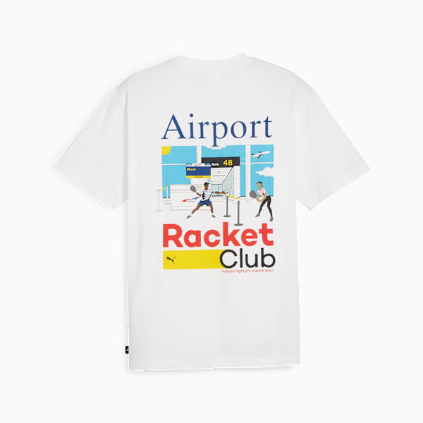 メンズ エアポート ラケット クラブ グラフィック 半袖 Tシャツ, PUMA White, extralarge-JPN