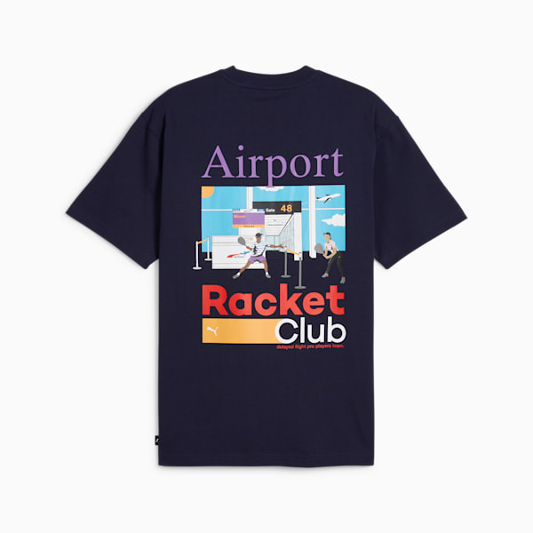 House of Graphics Airport Racket Club Men's Tee, PUMA Navy, extralarge
