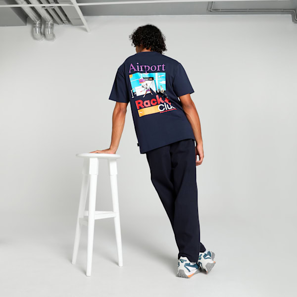 House of Graphics Men's Relaxed Fit T-shirt, PUMA Navy, extralarge-IND