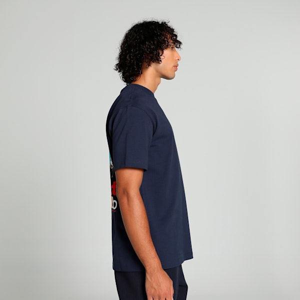 House of Graphics Men's Relaxed Fit T-shirt, PUMA Navy, extralarge-IND