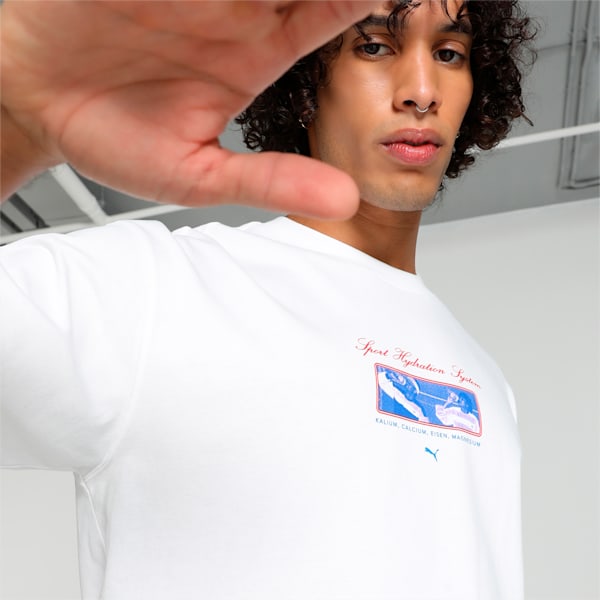メンズ ハイドレーション グラフィック 半袖 Tシャツ, PUMA White, extralarge-IND
