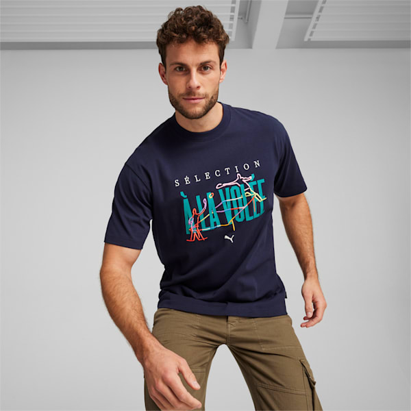 T-shirt House of Graphics À LA VOLÉE pour homme, PUMA Navy, extralarge