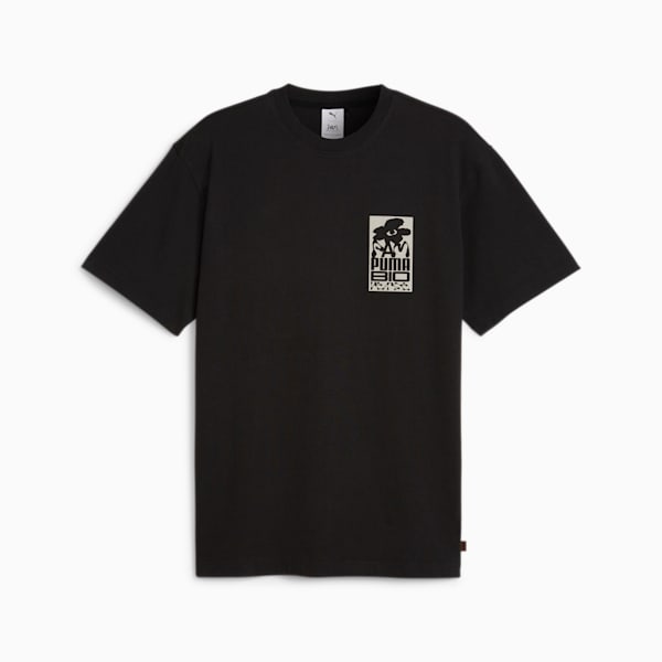 ユニセックス PUMA x PERKS AND MINI グラフィック 半袖 Tシャツ, PUMA Black, extralarge-AUS
