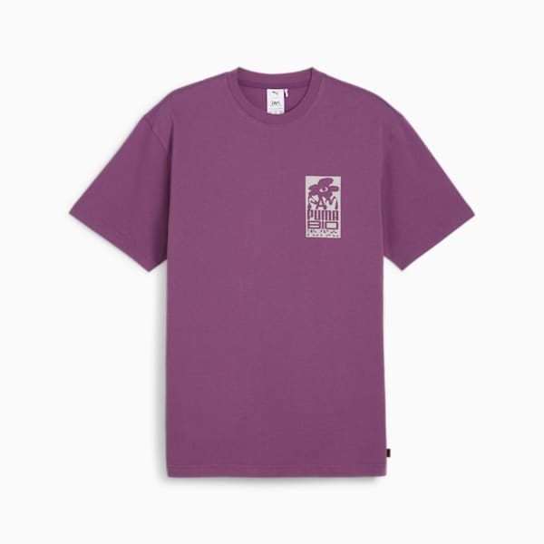 ユニセックス PUMA x PERKS AND MINI グラフィック 半袖 Tシャツ, Crushed Berry, extralarge-AUS
