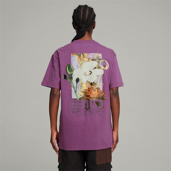 ユニセックス PUMA x PERKS AND MINI グラフィック 半袖 Tシャツ, Crushed Berry, extralarge-AUS